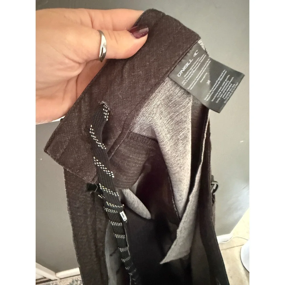 ONeill Crossover Hybrid Shorts Mens 38 Black Heather Stretch Boardshorts Water